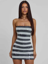Tahira Mini Dress Black Stripe
