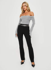Tullo Off The Shoulder Bodysuit Grey