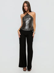 Sun Salutations Halter Top Chocolate