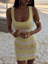 Teresa Mini Dress Yellow Stripe