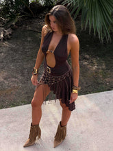 Leilini Mini Dress Chocolate