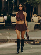 Anahi Mini Skirt Chocolate